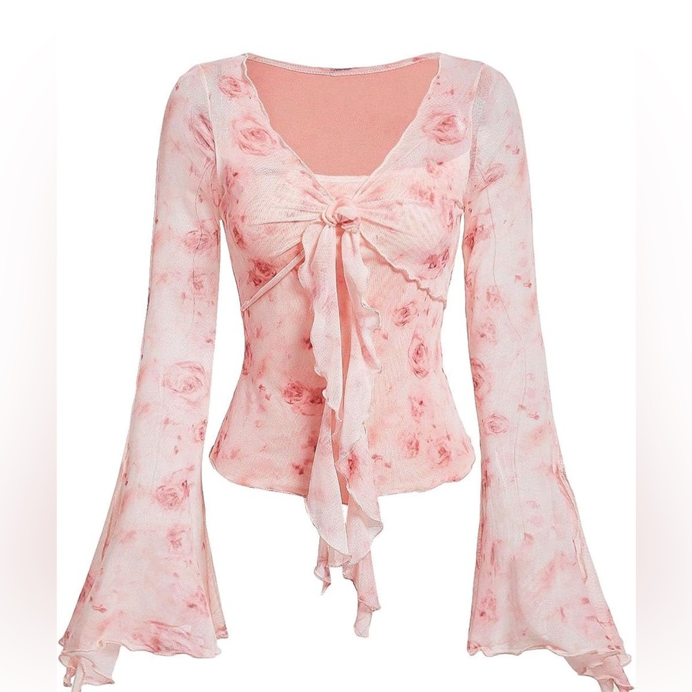 Flowy elegant floral top
